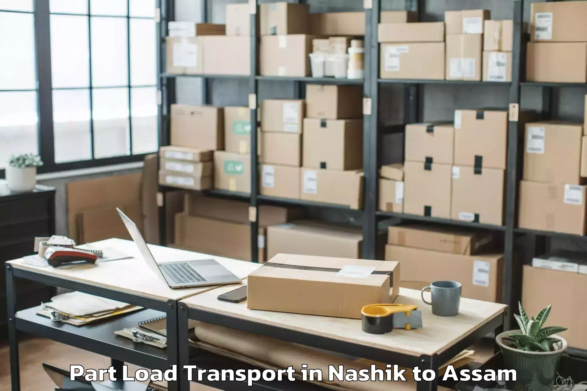 Book Nashik to Sualkuchi Part Load Transport Online